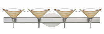 Besa Wall Hoppi Satin Nickel Mocha/Clear 4x3W LED (127|4SW-181305-LED-SN)
