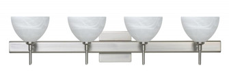 Besa Wall With SQ Canopy Brella Satin Nickel Marble 4x5W LED (127|4SW-467952-LED-SN-SQ)
