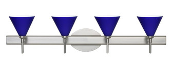 Besa Wall Kani Satin Nickel Cobalt Blue Matte 4x5W LED (127|4SW-5121CM-LED-SN)