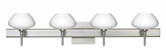 Besa Wall With SQ Canopy Peri Satin Nickel Opal Matte 4x5W LED (127|4SW-541007-LED-SN-SQ)