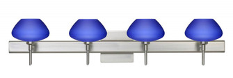 Besa Wall With SQ Canopy Peri Satin Nickel Blue Matte 4x5W LED (127|4SW-541087-LED-SN-SQ)