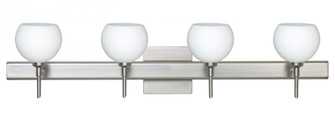 Besa Wall With SQ Canopy Palla 5 Satin Nickel Opal Matte 4x5W LED (127|4SW-565807-LED-SN-SQ)
