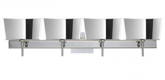 Besa Groove Wall With SQ Canopy 4SW Mirror-Frost Chrome 4x5W LED (127|4SW-6773MR-LED-CR-SQ)