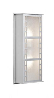 Besa Outdoor Napoli 16 Brushed Aluminum Glitter Glass 2x9W LED (127|NAPOLI16-GL-LED-BA)