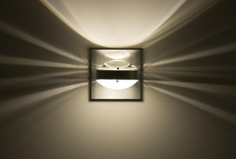 Besa Optos Wall Clear/Frost Brushed Aluminum 1x5W LED (127|OPTOS1W-CLFR-LED-BA)