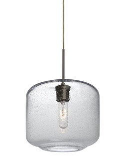 Besa Niles 10 Pendant, Clear Bubble, Bronze Finish, 1x60W Medium Base T10 (127|1JT-NILES10CL-BR)