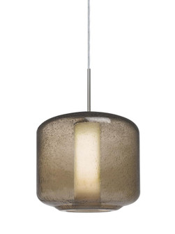 Besa Niles 10 Pendant, Smoke Bubble/Opal, Satin Nickel Finish, 1x60W Medium Base T10 (127|1JT-NILES10SO-SN)