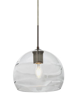 Besa Spirit 8 Pendant, Clear, Bronze Finish, 1x8W LED Filament (127|1JT-SPIR8CL-EDIL-BR)