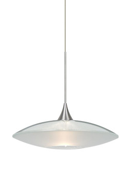 Besa Pendant Spazio Satin Nickel Clear/Frost 1x5W LED (127|1XT-6294CL-LED-SN)