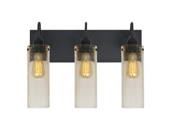 Besa Juni 10 Vanity, Gold Bubble, Black Finish, 3x7W LED Filament (127|3WG-JUNI10GD-EDIL-BK)