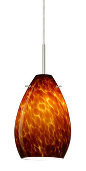 Besa Pendant Pera 6 Satin Nickel Amber Cloud 1x5W LED (127|1BT-171318-LED-SN)