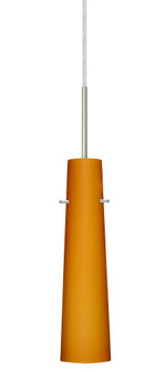Besa Camino Pendant Satin Nickel Amber Matte 1x5W LED (127|1BT-567480-LED-SN)