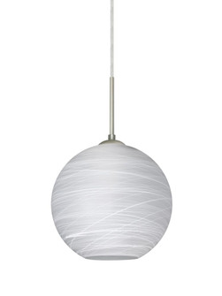 Besa Coco 8 Pendant, Cocoon, Satin Nickel Finish, 1x9W LED (127|1JT-COCO860-LED-SN)