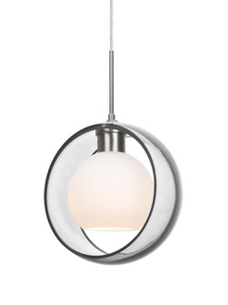 Besa Mana Pendant, Clear/Opal, Satin Nickel Finish, 1x60W Medium Base (127|1JT-MANACL-SN)