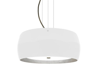 Besa Pogo Cable Pendant, White/Inner Silver Foil, Bronze, 3x60W Medium Base (127|1KV-POGOSF-BR)