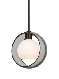 Besa Mana Pendant, Smoke/Opal, Bronze Finish, 1x60W Medium Base (127|1TT-MANASM-BR)