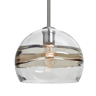 Besa Spirit 10 Pendant, Smoke/Clear, Satin Nickel Finish, 1x60W Medium Base (127|1TT-SPIR10SC-SN)