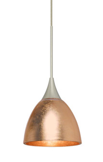Besa Divi Pendant, Copper Foil, Satin Nickel, 1x9W LED (127|1XT-1758CF-LED-SN)