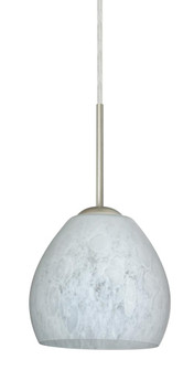 Besa Bolla LED Pendant For Multiport Canopy Carrera Satin Nickel 1x9W LED (127|B-412219-LED-SN)