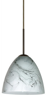 Besa Vila Pendant For Multiport Canopy Bronze Marble Grigio 1x60W Medium Base (127|J-4470MG-BR)