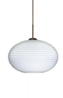Besa Pendant For Multiport Canopy Pape 10 Bronze Opal Ribbed 1x75W Medium Base (127|J-491207-BR)