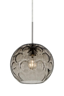 Besa Bombay Pendant For Multiport Canopy, Smoke, Satin Nickel Finish, 1x60W Medium Base (127|J-BOMYSM-SN)