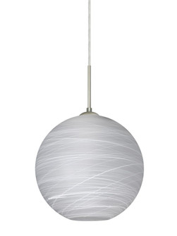 Besa Coco 10 Pendant For Multiport Canopy, Cocoon, Satin Nickel Finish, 1x9W LED (127|J-COCO1060-LED-SN)