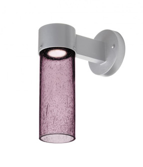 Besa, Juni 10 Outdoor Sconce, Plum Bubble, Silver Finish, 1x4W LED (127|JUNI10PL-WALL-LED-SL)