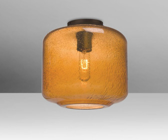 Besa Niles 10 Ceiling, Amber Bubble, Bronze Finish, 1x60W T10 (127|NILES10AMC-BR)