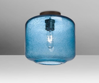 Besa Niles 10 Ceiling, Blue Bubble, Bronze Finish, 1x60W T10 (127|NILES10BLC-BR)