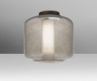 Besa Niles 10 Ceiling, Smoke Bubble/Opal, Bronze Finish, 1x60W T10 (127|NILES10SOC-BR)