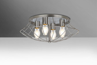 Besa Ceiling Spezza 18 Satin Nickel 4x8W LED Filament (127|SPEZZA18C-EDIL-SN)
