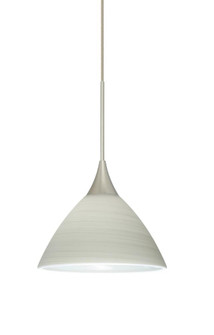 Besa Pendant For Multiport Canopy Domi Satin Nickel Chalk 1x3W LED (127|X-1743KR-LED-SN)