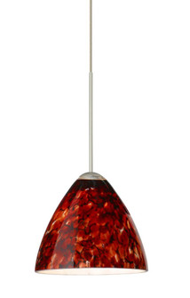 Besa Pendant For Multport Canopy Mia Satin Nickel Garnet 1x5W LED (127|X-177941-LED-SN)