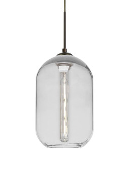 Besa, Omega 12 Cord Pendant, Clear, Bronze Finish, 1x5W LED Filament (127|1JC-OMEGA12CL-EDIL-BR)