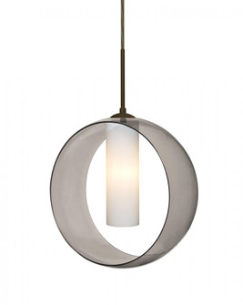 Besa, Plato Cord Pendant, Smoke/Opal, Bronze Finish, 1x60W Medium Base (127|1JT-PLATOSM-BR)