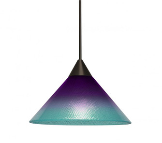Besa, Jade Cord Pendant, Purple/Blue, Bronze Finish, 1x50W Halogen (127|1XT-JADEPB-BR)