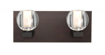 Besa, Boca Vanity, Clear, Bronze Finish, 2x40W Halogen (127|2WF-BOCACL-BR)