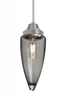 Besa, Sulu Cord Pendant, Smoke Bubble, Satin Nickel Finish, 1x60W Medium Base (127|1JC-SULUSM-SN)