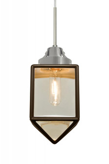 Besa, Bravo Cord Pendant, Bronze/Gold Bubble, Satin Nickel Finish, 1x60W Medium Base (127|1JT-BRAVOBR-SN)