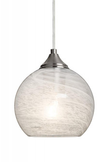 Besa, Jilly Cord Pendant, Vapor Clear, Satin Nickel Finish, 1x60W Medium Base (127|1JT-JILLYCL-SN)