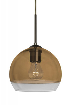 Besa, Ally 8 Cord Pendant, Amber/Clear, Bronze Finish, 1x60W Medium Base (127|1JT-ALLY8AM-BR)