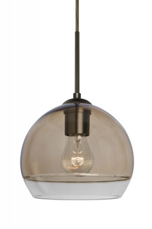 Besa, Ally 8 Cord Pendant, Smoke/Clear, Bronze Finish, 1x60W Medium Base (127|1JC-ALLY8SM-BR)