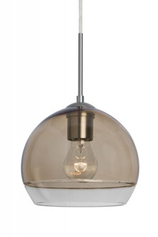 Besa, Ally 8 Cord Pendant, Smoke/Clear, Satin Nickel Finish, 1x60W Medium Base (127|1JC-ALLY8SM-SN)