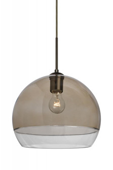 Besa, Ally 12 Cord Pendant, Smoke/Clear, Bronze Finish, 1x60W Medium Base (127|1JC-ALLY12SM-BR)