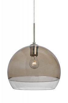 Besa, Ally 12 Cord Pendant, Smoke/Clear, Satin Nickel Finish, 1x60W Medium Base (127|1JC-ALLY12SM-SN)