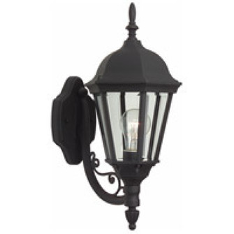 Straight Glass Cast 1 Light 17.75'' Outdoor Wall Lantern in Textured Black (20|Z317-TB)