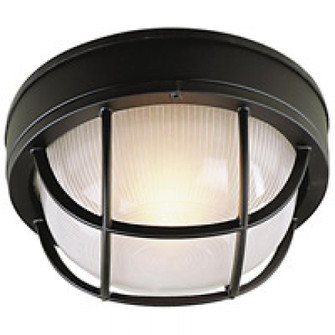 Round Bulkhead 1 Light Small Flush/Wall Mount in Textured Black (20|Z394-TB)