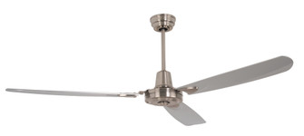 Velocity 58'' 3-Blade Ceiling Fan in Brushed Polished Nickel w/ Brushed Nickel Blades (20|VE58BNK3)