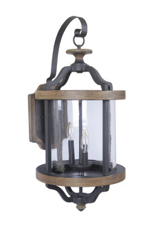 Ashwood 3 Light Extra Large Outdoor Wall Lantern in Textured Black/Whiskey Barrel (20|Z7934-TBWB)